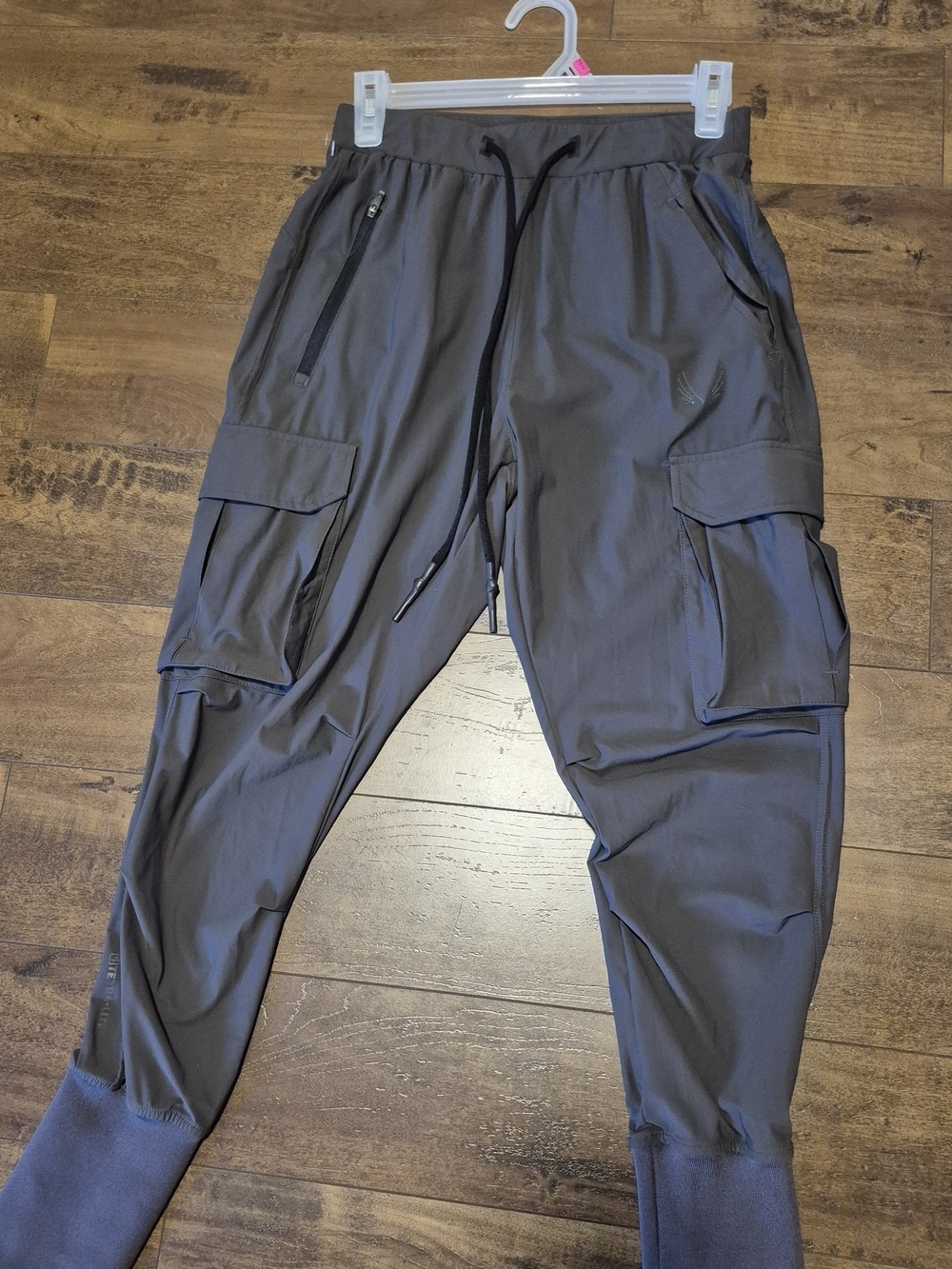 ASRV DSG-0437 Men’s XS Gray Tech Cargo Joggers Tapered Performance Pants - Picture 7 of 9